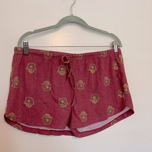 Smokey the Bear Pajama Shorts in Brick Red